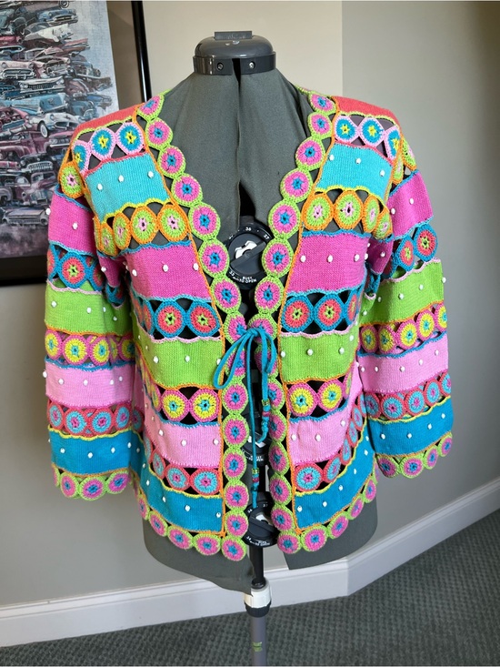 Design Options Sweaters - Rare design options Colorful
crochet Open Crochet Sweater cardigan